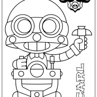 brawl stars carl printable coloring pages