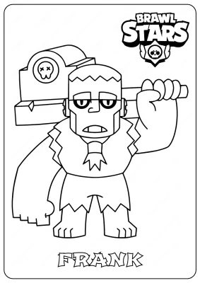 Printable Brawl Stars (Frank) PDF Coloring Pages
