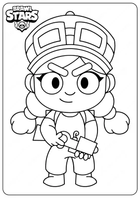 Printable Brawl Stars Jessie PDF Coloring Pages