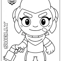 brawl stars shelly printable coloring pages