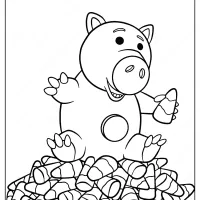 Disney Toy Story Hamm Halloween Coloring Pages 14 disney hamm halloween coloring pages