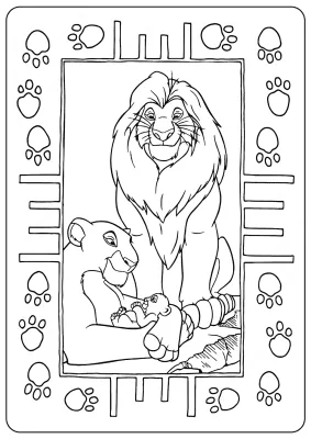 Disney The Lion King Family Coloring Pages