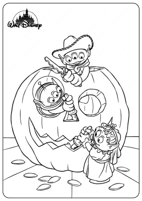 Disney Toy Story Aliens Halloween Coloring Pages