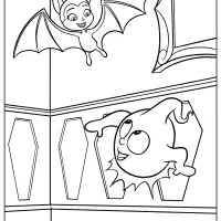 disney vampirina and demi coloring pages