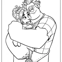 disney wreck it ralph and vanellope coloring pages