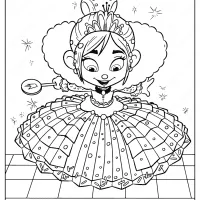 disney wreck it ralph princess vanellope coloring pages