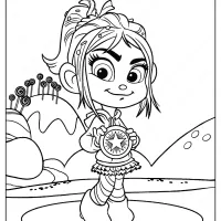 disney wreck it ralph vanellope coloring pages