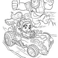 disney wreck it ralph vanellope racing coloring page e1580507065693