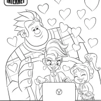 free printable wreck it ralph coloring pages