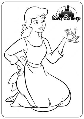Printable Cinderella PDF Coloring Pages