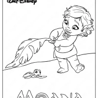 printable disney baby moana coloring pages