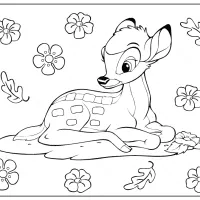 printable disney bambi coloring pages