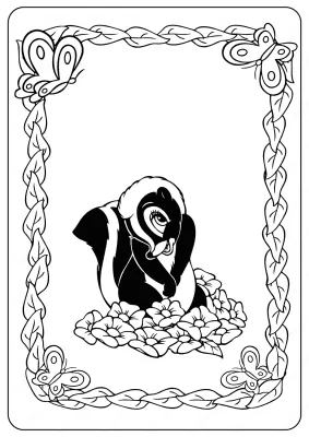 Printable Disney Flower PDF Coloring Pages