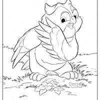 printable disney bambi owl coloring pages