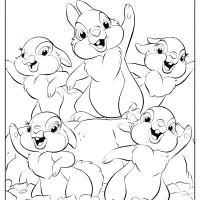 printable disney bambi thumper coloring pages