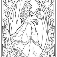 Printable Disney Belle PDF Coloring Pages 13 printable disney belle coloring pages