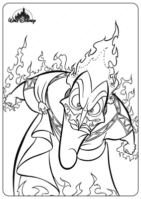 Printable Disney Evil Hades Coloring Pages