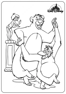 Printable Disney Jungle Book Baloo Coloring Pages
