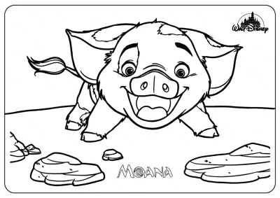 Printable Disney Moana Pua Coloring Pages