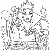 printable disney the evil queen coloring pages
