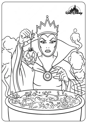Printable Disney The Evil Queen Coloring Pages