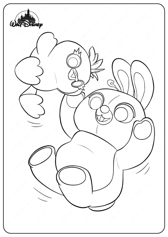 Printable Toy Story Ducky and Bunny Coloring Pages 1 printable disney toy story duck bunny coloring pages