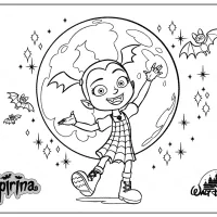 printable disney vampirina coloring pages