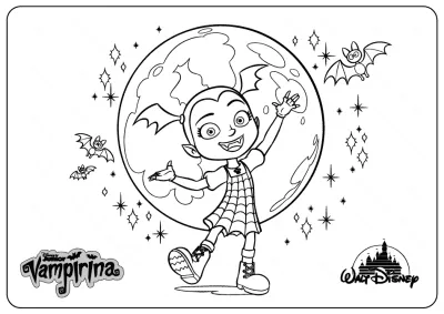 Printable Disney Vampirina PDF Coloring Pages