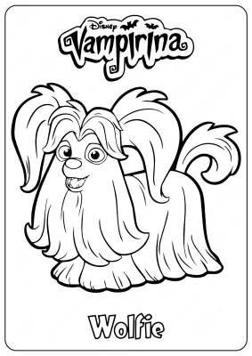 Printable Disney Vampirina Wolfie Coloring Pages