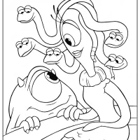 printable monsters inc mike and celia coloring pages