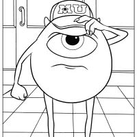 printable monsters university mike wazowski coloring pages