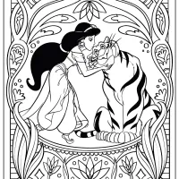Printable Princess Jasmine PDF Coloring Pages 24 Printable Princess Jasmine PDF Coloring Pages