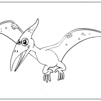 printable pterosaur coloring page