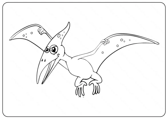 printable pterosaur coloring page