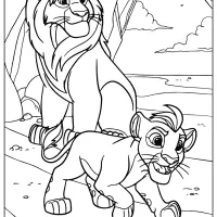 the lion guard kion and simba coloring pages