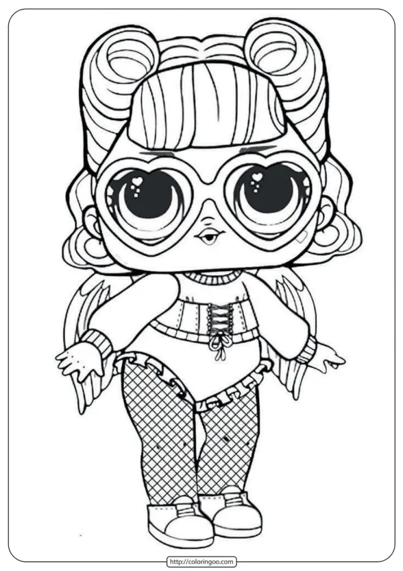 Angel Lol Surprise Doll Coloring Pages 1 Angel Lol Doll Coloring Pages