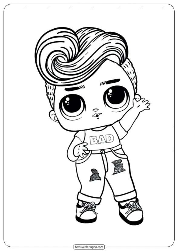 Lol Surprise Bhaddie Boy Coloring Pages 1 Bhaddie boy coloring
