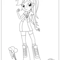 Equestria Girls Rainbow Dash Coloring Page th