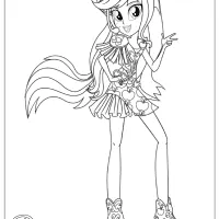 Equestria Girls Rainbow Rocks Applejack Coloring Pages th