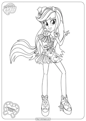 MLP Equestria Girls Applejack Coloring Pages