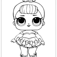 LOL Doll Miss Baby Glitter coloring pages
