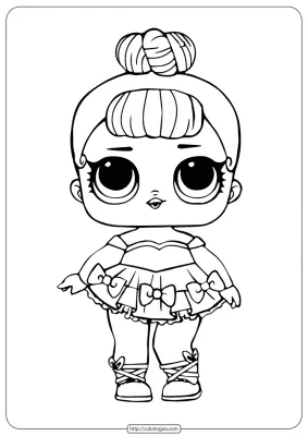 LOL Surprise Doll Miss Baby Glitter Coloring Pages