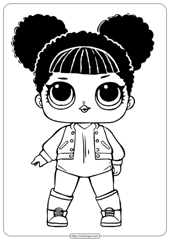 Free LOL Surprise Dolls Hoops Coloring Pages 1 LOL Dolls Coloring Pictures Free Hoops