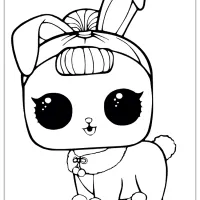 LOL Surprise Pets Coloring Page Crystal Bunny
