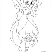 My Little Pony Equestria Girls Fluttershy Coloring Pages th