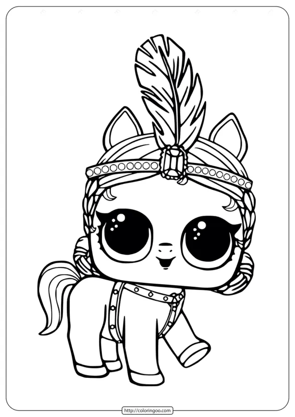 LOL Surprise Pony Showpony Coloring Pages 1 Pony LOL Showpony Coloring Page