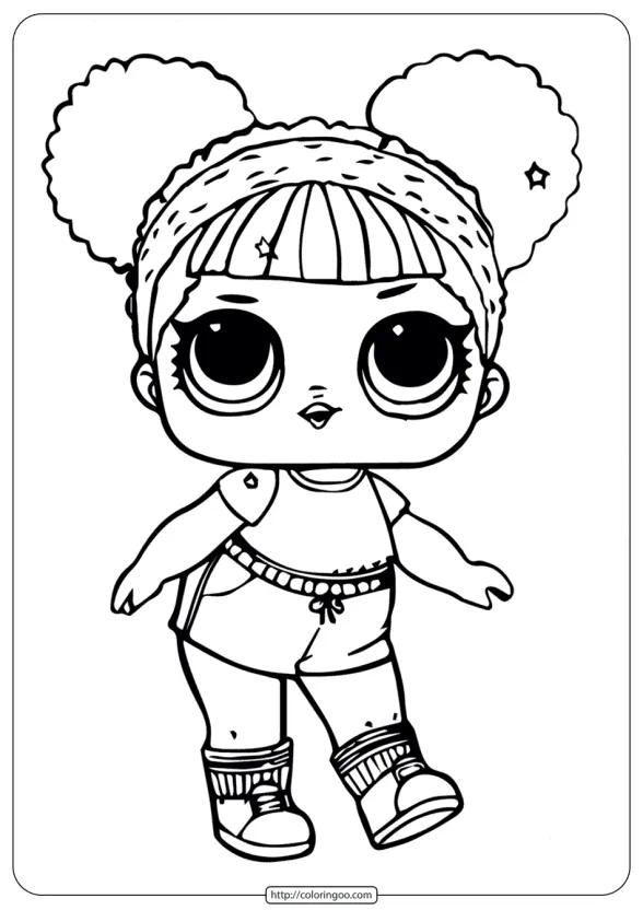 Printable Lol Doll Coloring Pages Hoops MVP Glitter 1 Printable Lol Doll Coloring Pages Hoops MVP Glitter