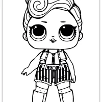 Printable Lol Doll Coloring Sheets Funky