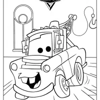 disney cars tow mater truck coloring pages