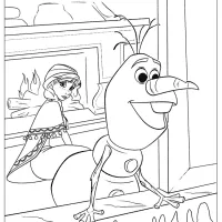disney frozen anna and olaf coloring pages